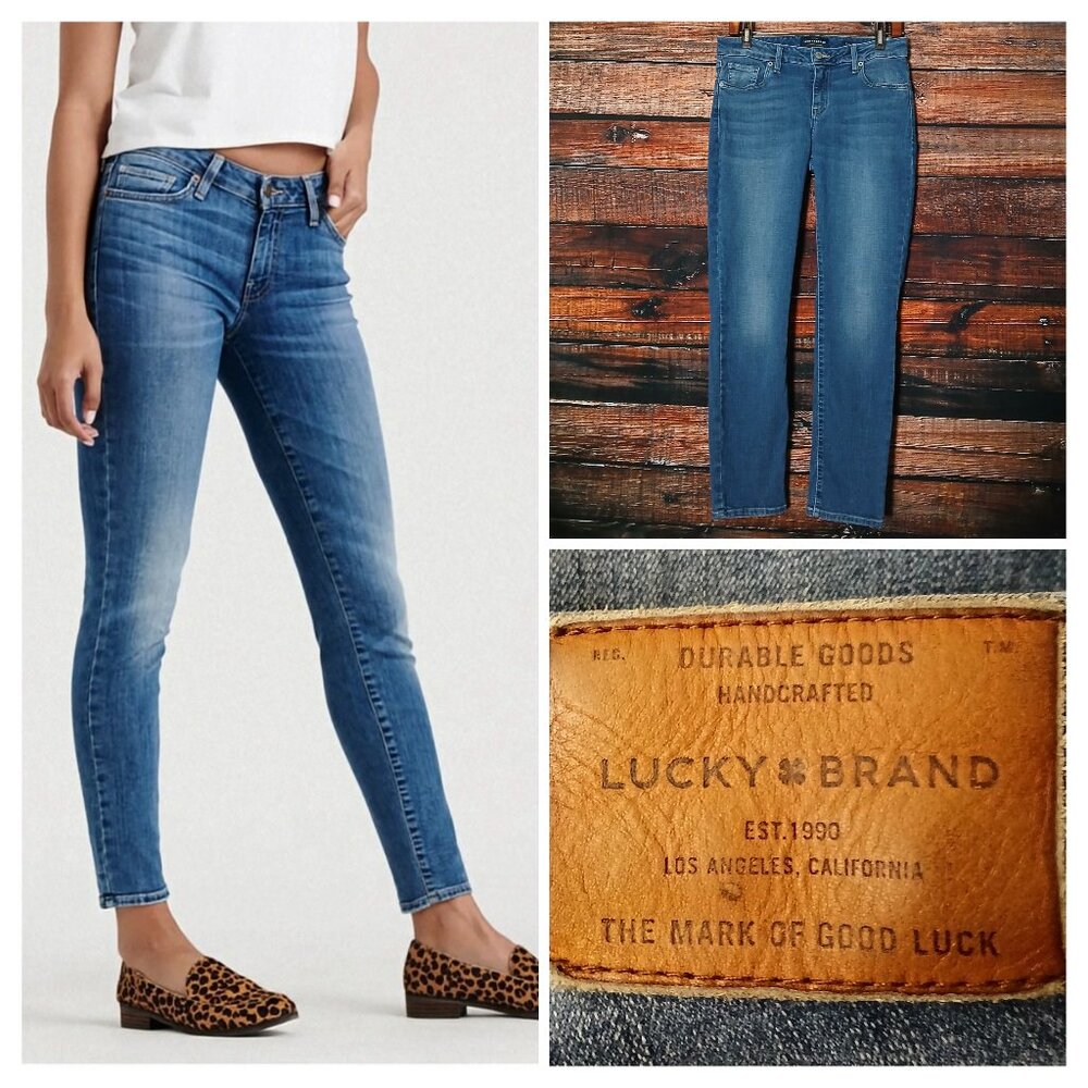 Lucky Brand Jeans 8 29 Lolita Skinny Low Rise Blue Denim Stretch